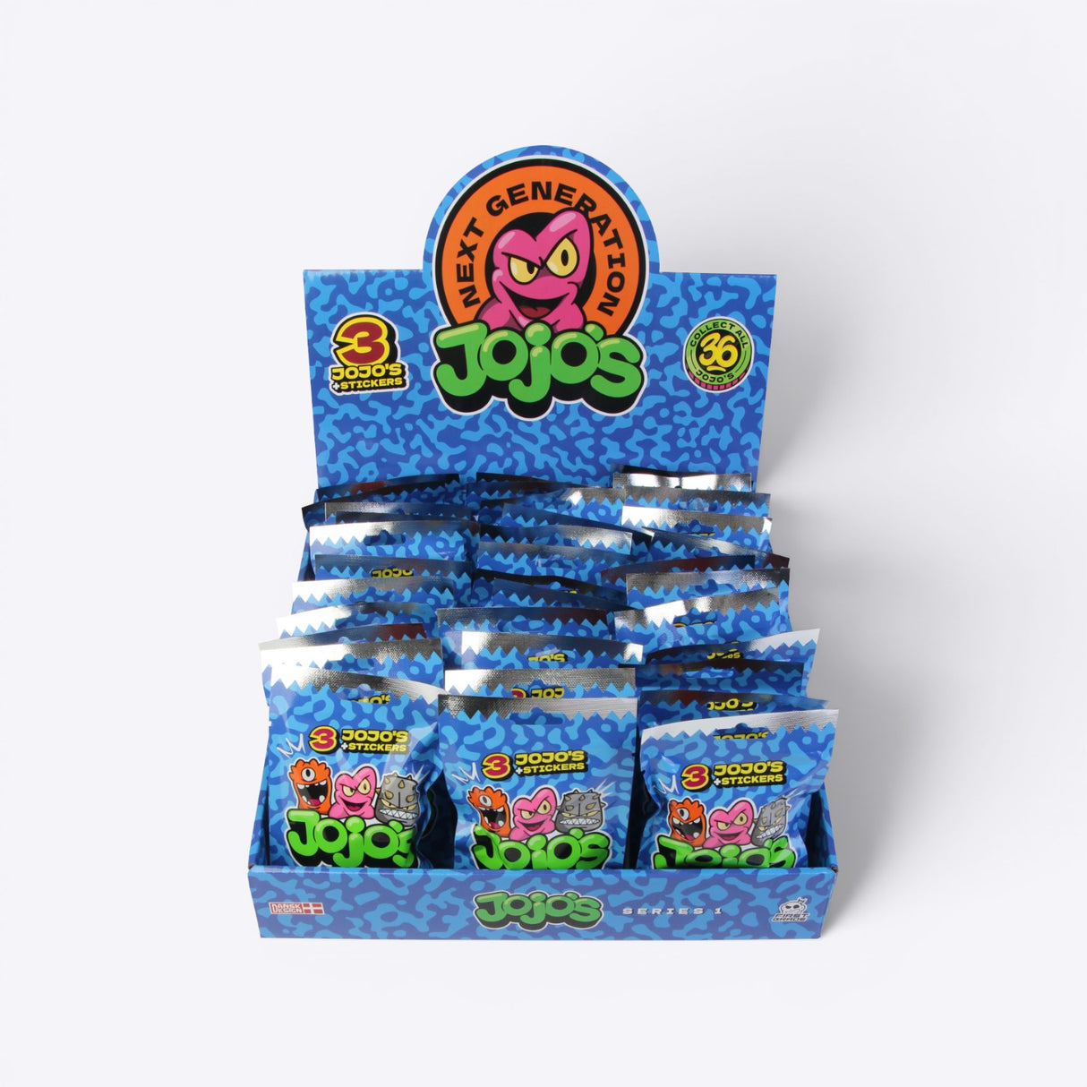 Jojo's 3 pack FULD DISPLAY