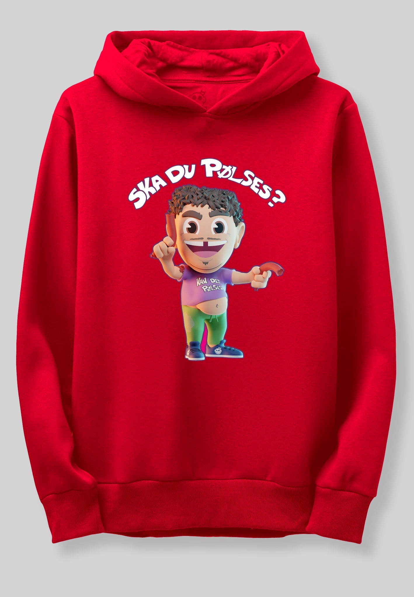 Spørg Casper - "Ska du pølses?" Hoodie Rød