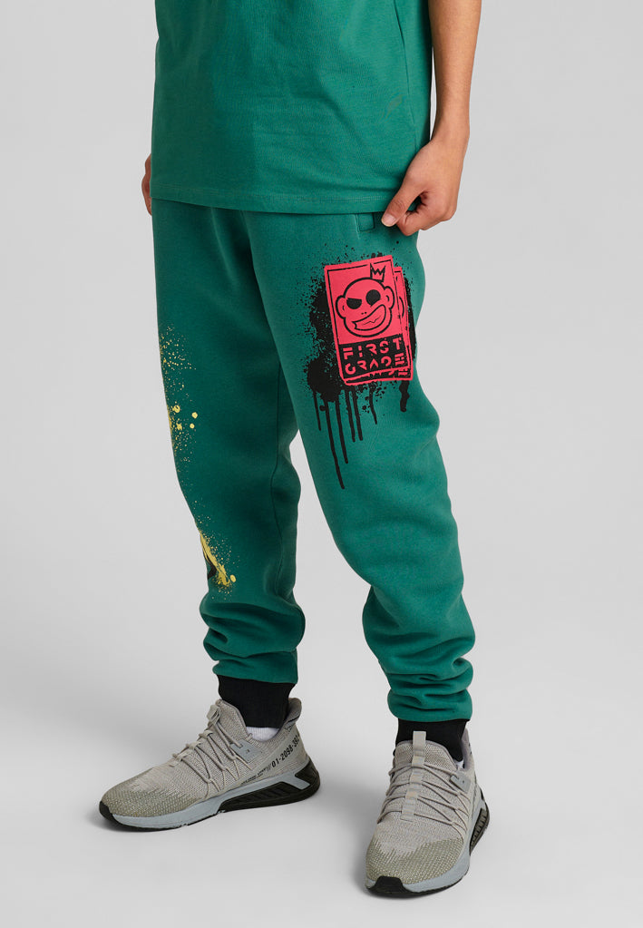 Green sweatpants with discount dragons