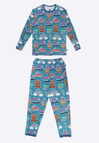 Jas & Mika "Dreams" Pyjamas Sæt - Blå (2 Dele, Trøje og Bukser)