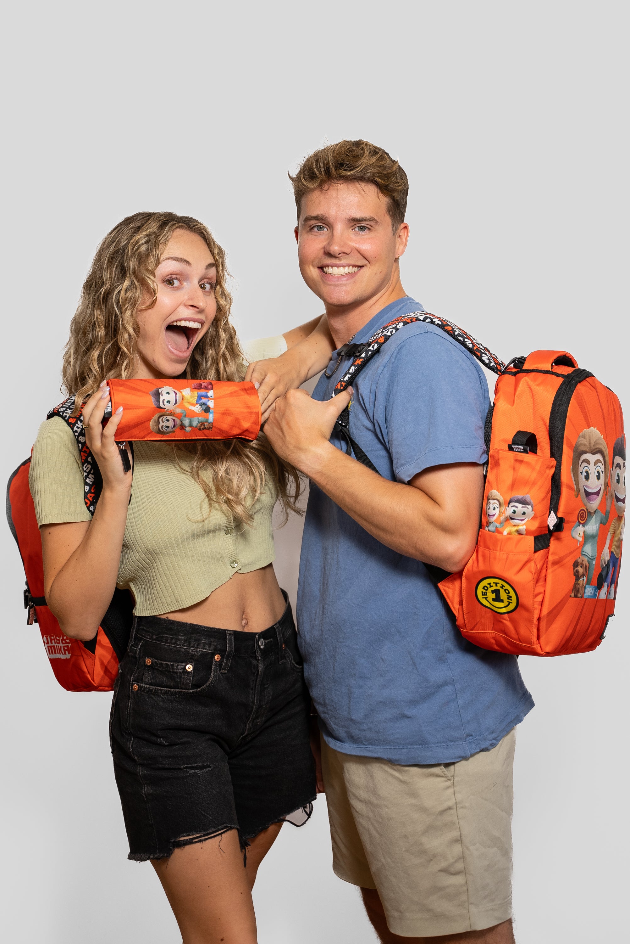 Jas & Mika skoletaske + penalhus (2 dele)