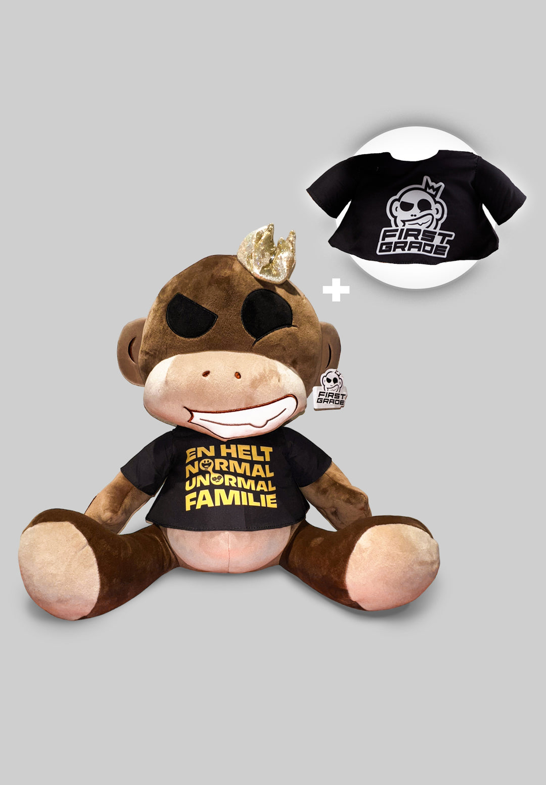 "Monkey" teddy bear + Familien Münster t-shirt