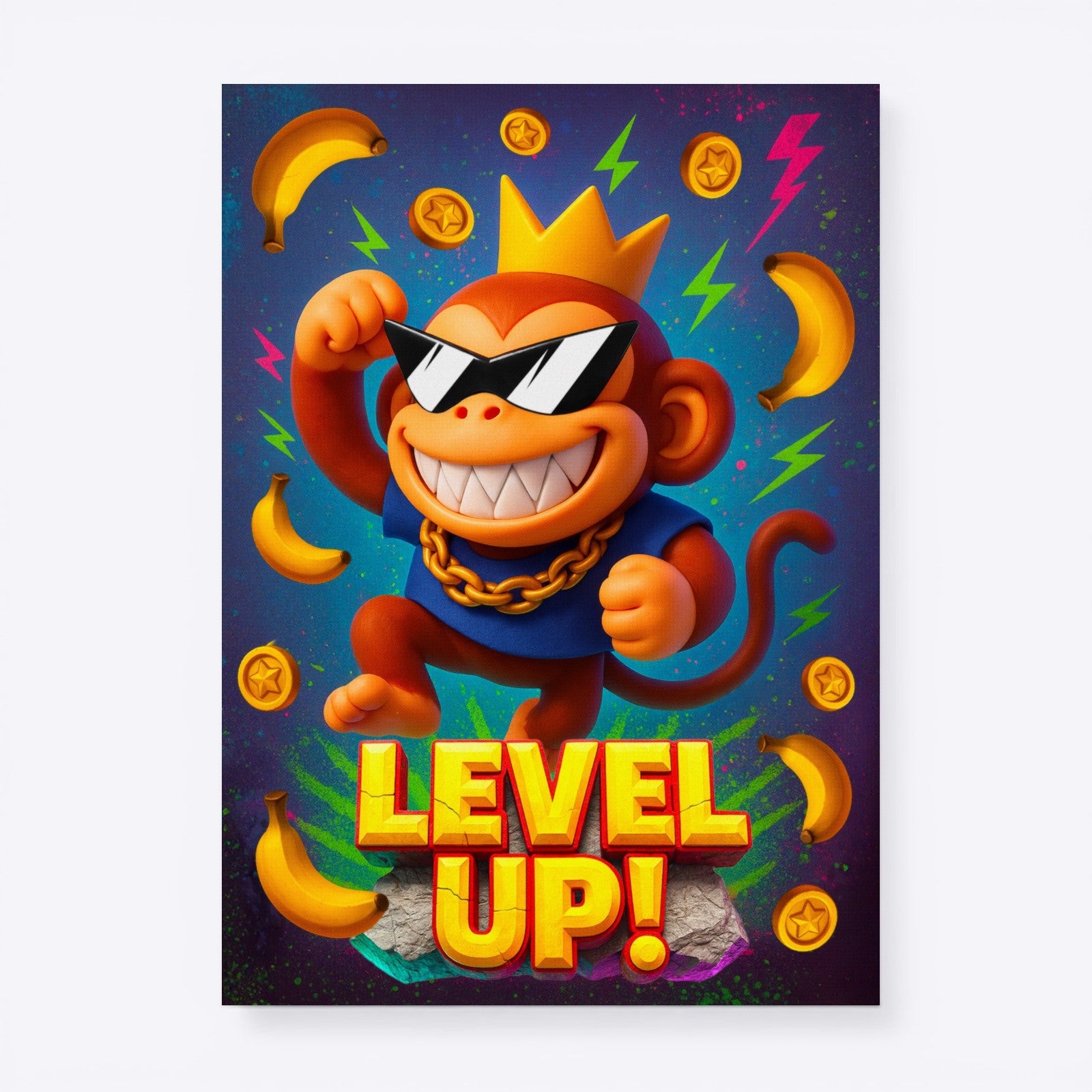 Monkey Level Up Plakat