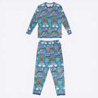 Jas & Mika "Dreams" Pyjamas Sæt - Blå (2 Dele, Trøje og Bukser)