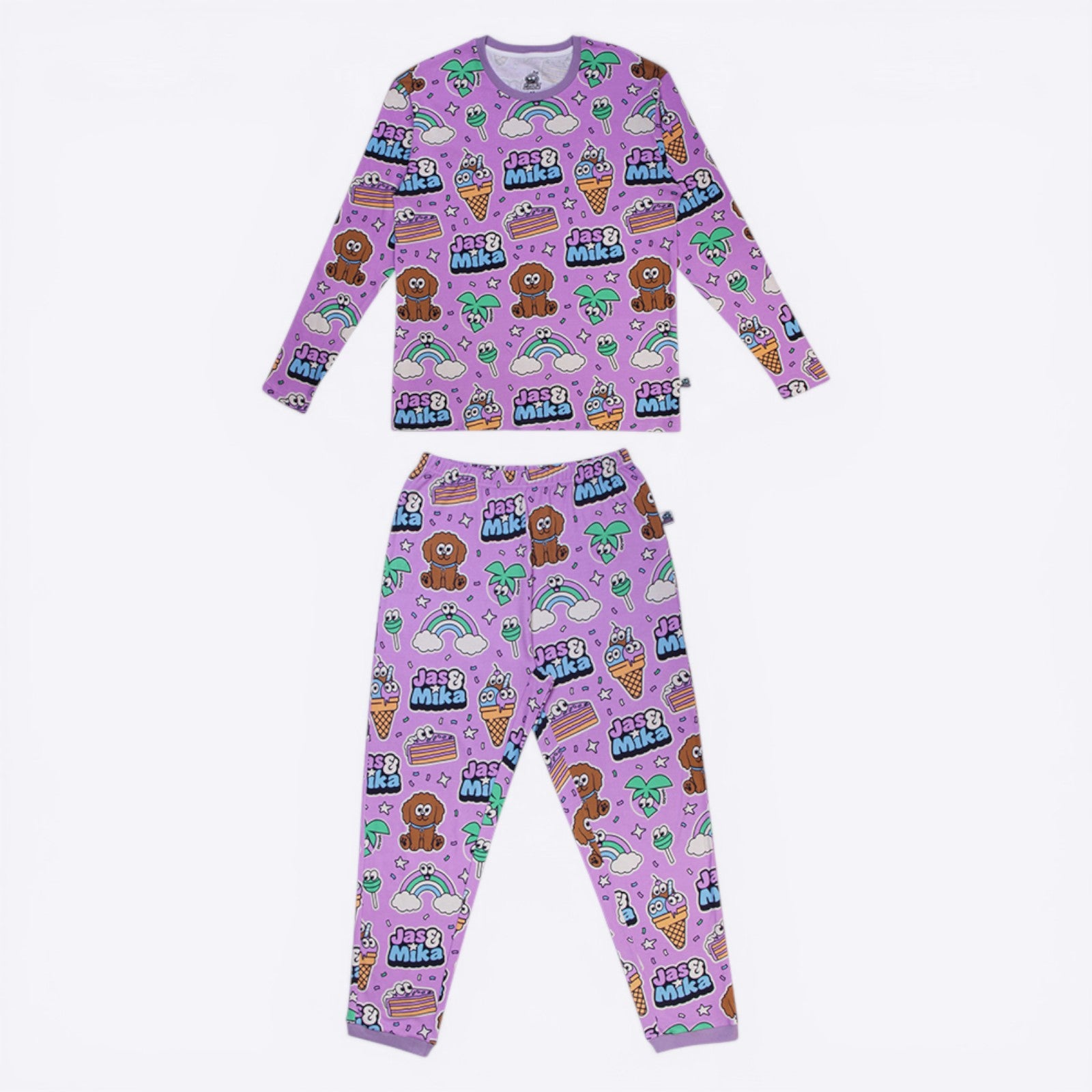 Jas & Mika "Dreams" Pyjamas Sæt - Lilla (2 Dele, Trøje og Bukser)