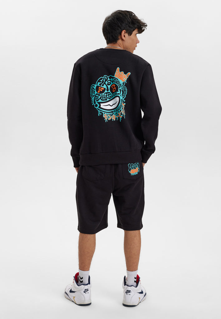 FG Trippy Ape Crewneck - Black