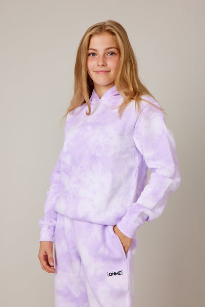 Purple Cloud Hettegenser - Purple Tie-Dye