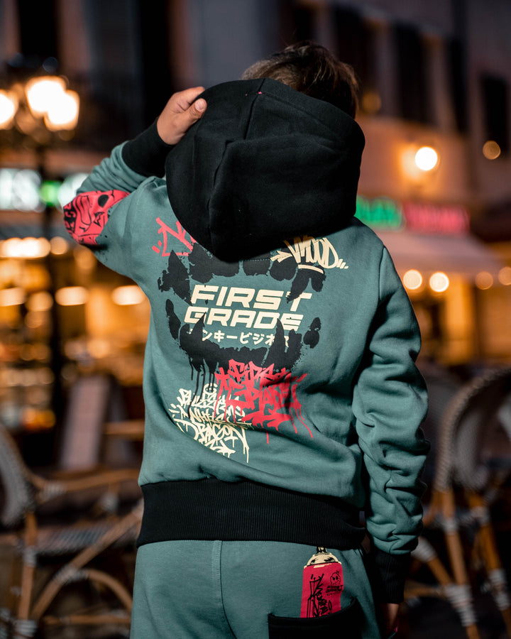 FirstGrade "GRAFFITI" Hoodie - Dragons Green