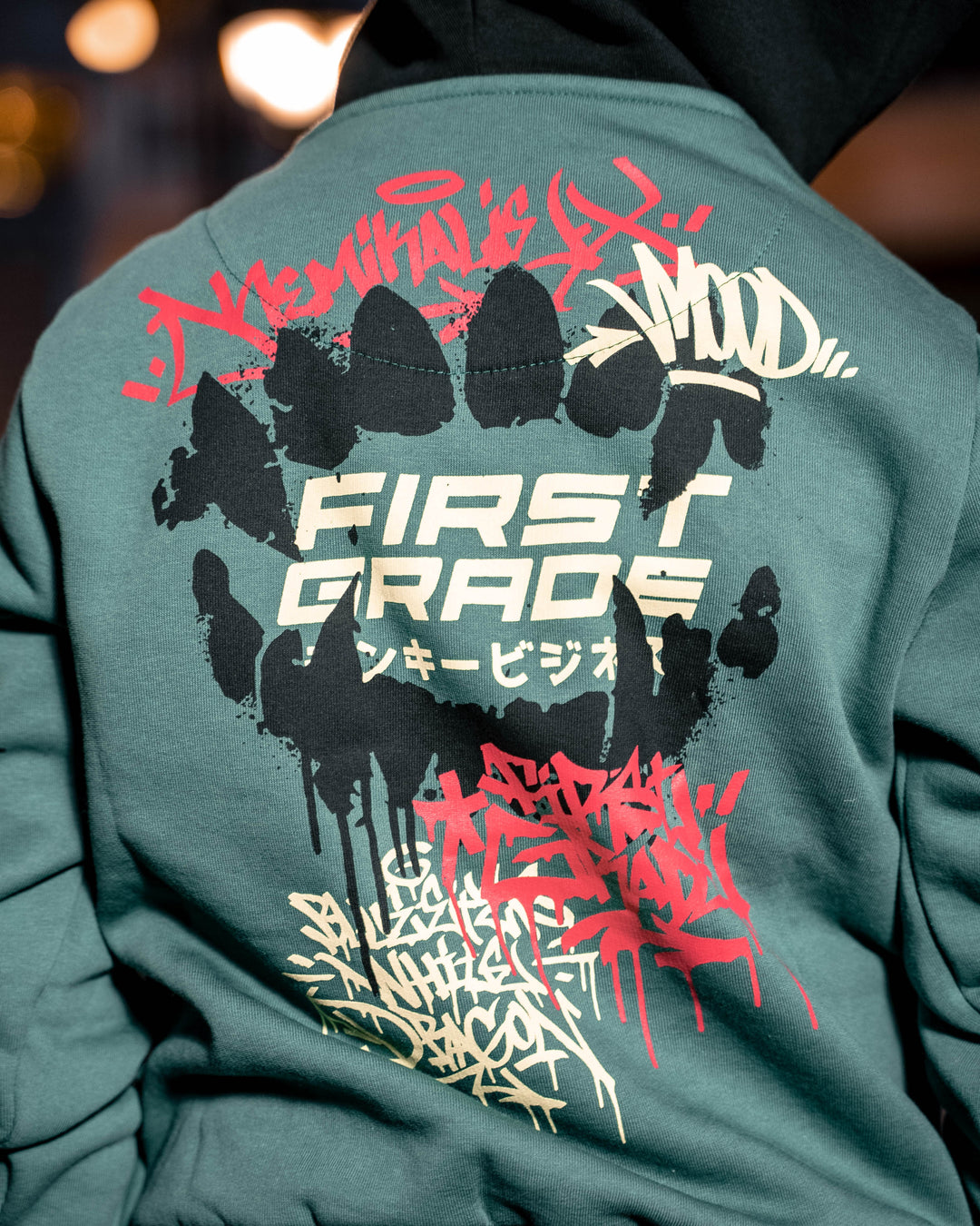 FirstGrade "GRAFFITI" Hoodie - Dragons Green