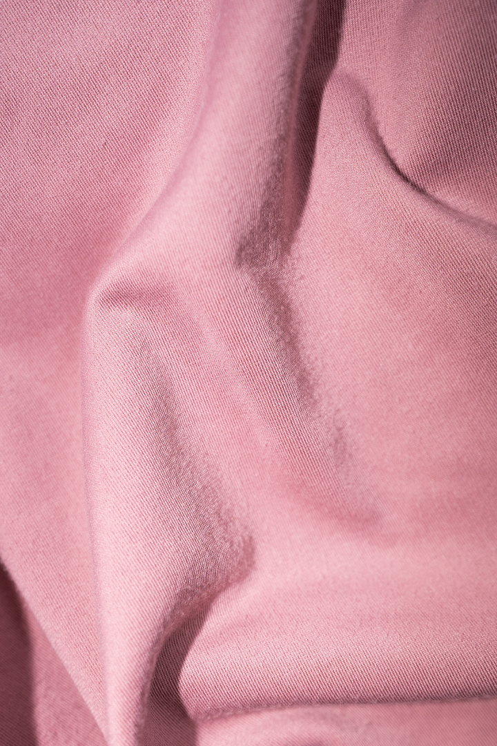 Pink Velor Cropped Hoodie