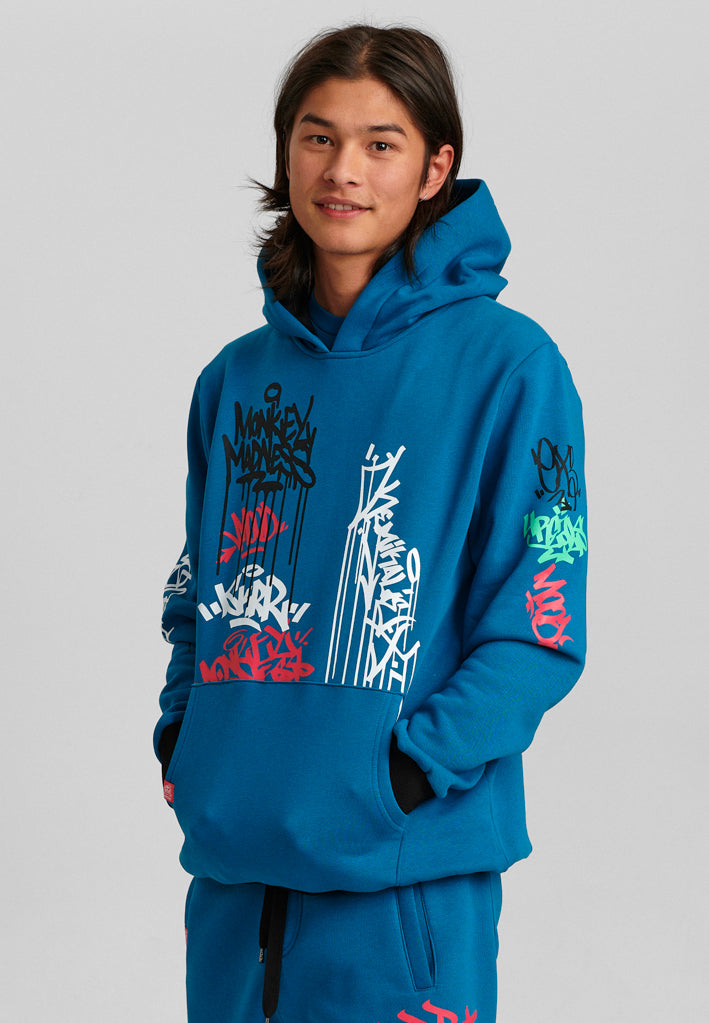 FirstGrade "GRAFFITI" Hoodie - Azure Blue