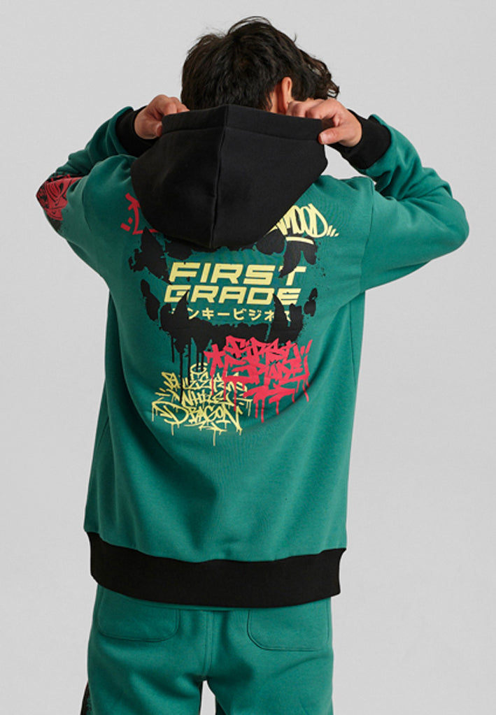 FirstGrade "GRAFFITI" Hoodie - Dragons Green